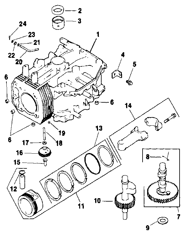 Craftsman 917252550 crankcase diagram
