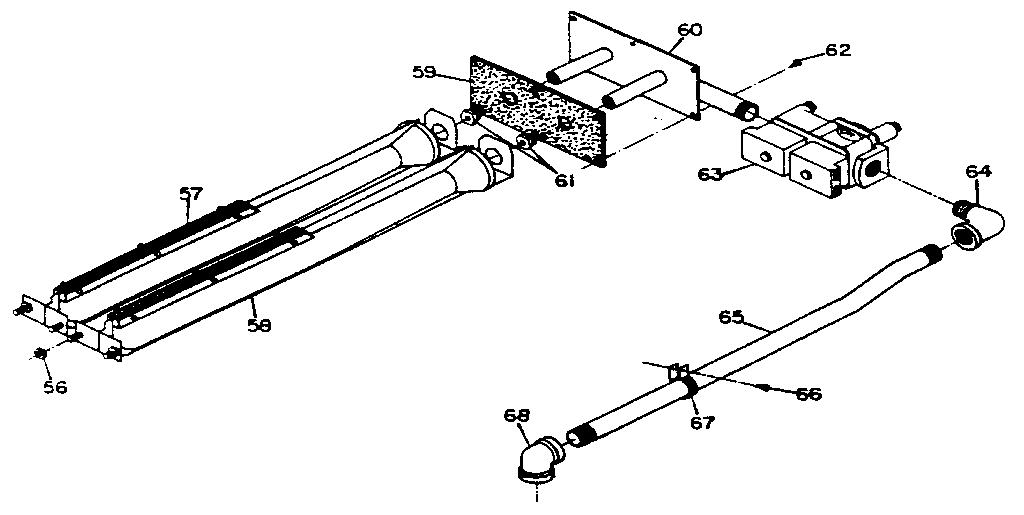 Desa DNV-40P burner assembly diagram