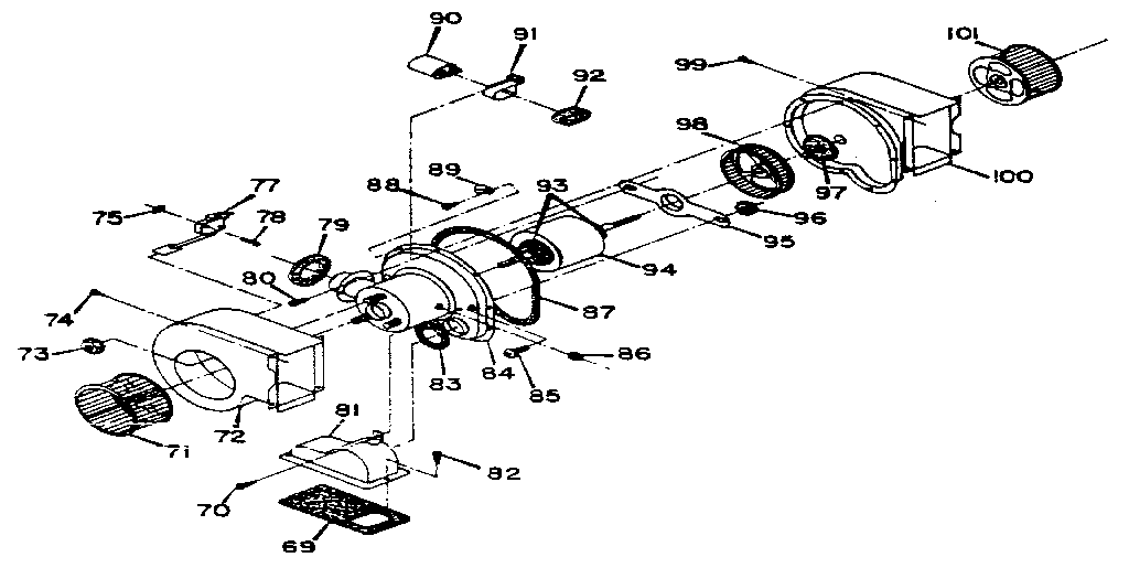 Desa DNV-40P blower assembly diagram