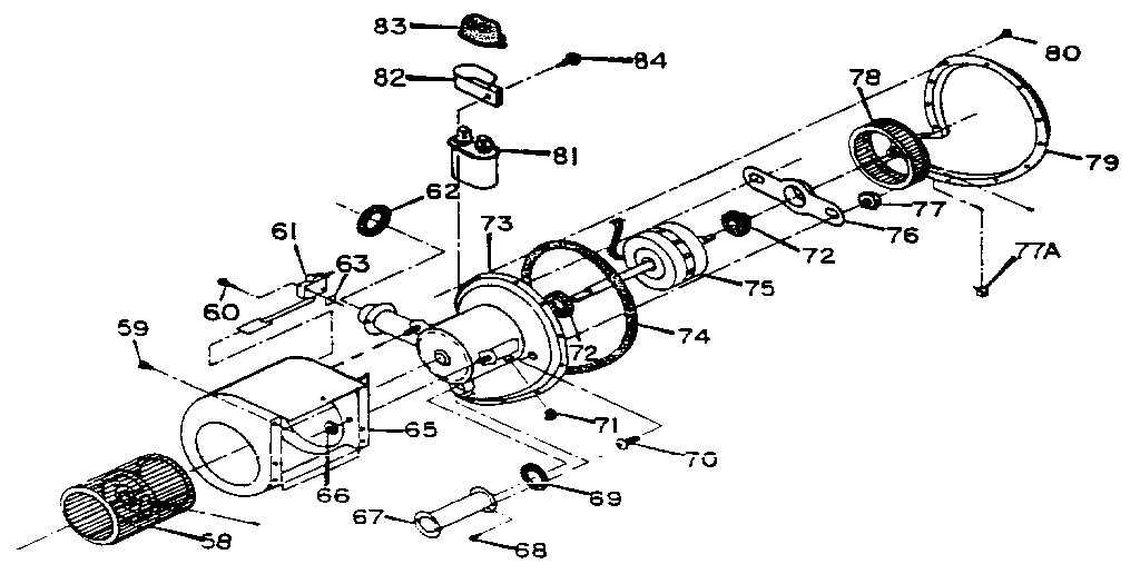 Desa DNV-25P blower assembly diagram