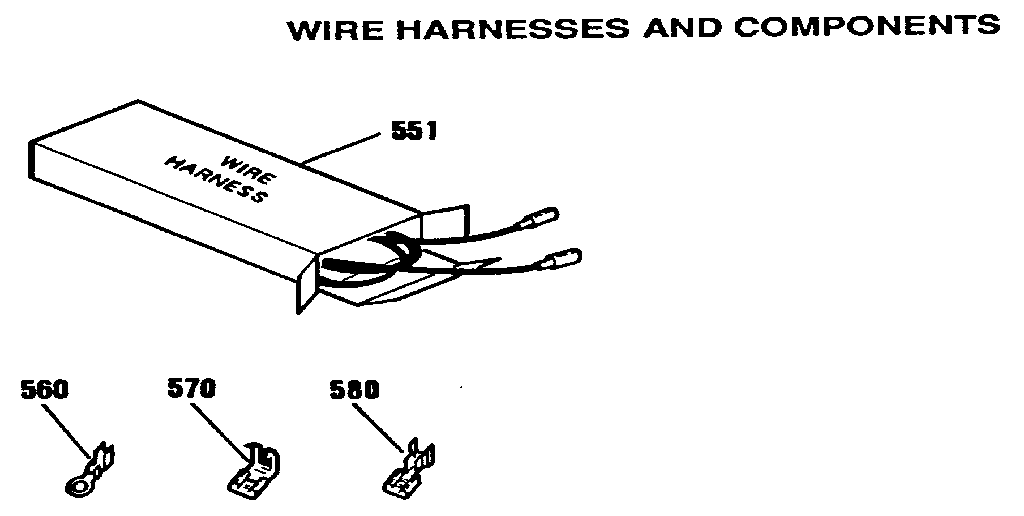 Kenmore 9119563990 wire harnesses and components diagram