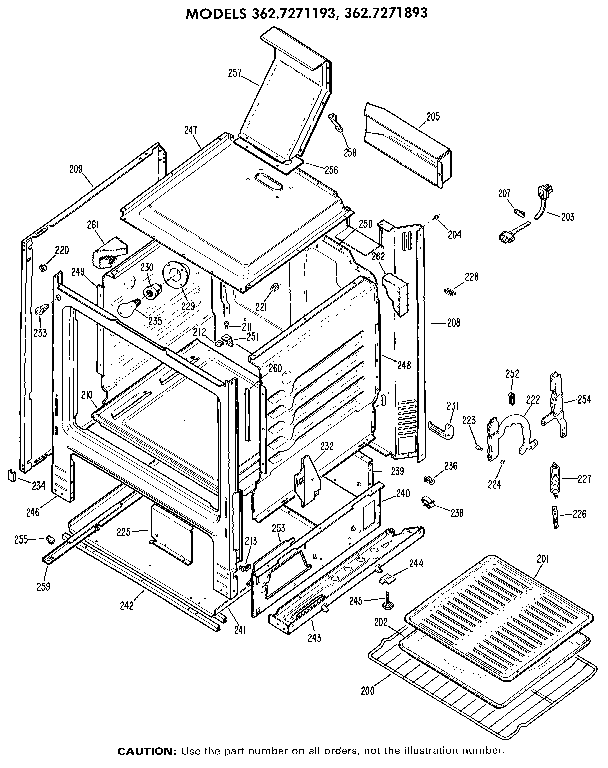 Kenmore 3627271193 cabinet diagram