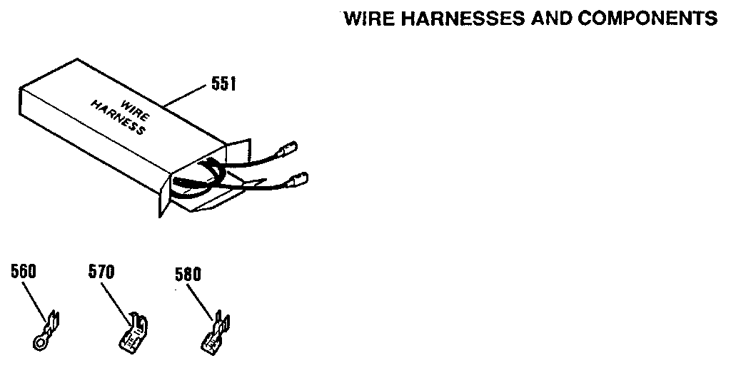 Kenmore 9119382192 wire harnesses and components diagram