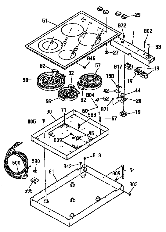 Kenmore 9114262991 maintop section diagram