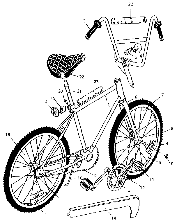 Huffy 13602 unit parts diagram