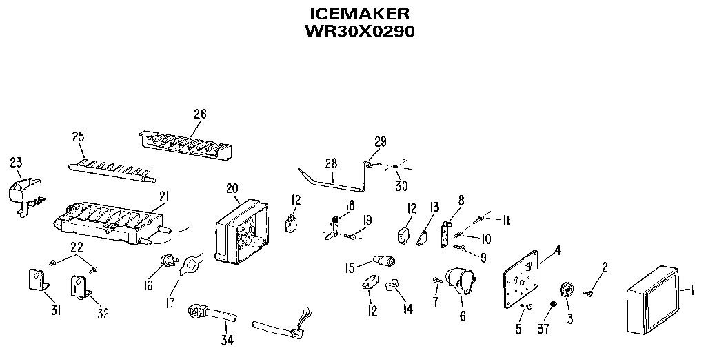 Kenmore 3639532680 icemaker diagram