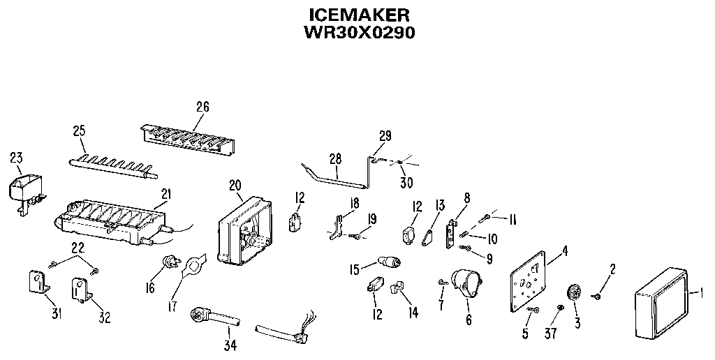 Kenmore 3639537810 icemaker diagram
