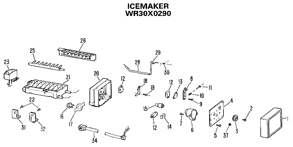 Kenmore 3639537750 icemaker diagram