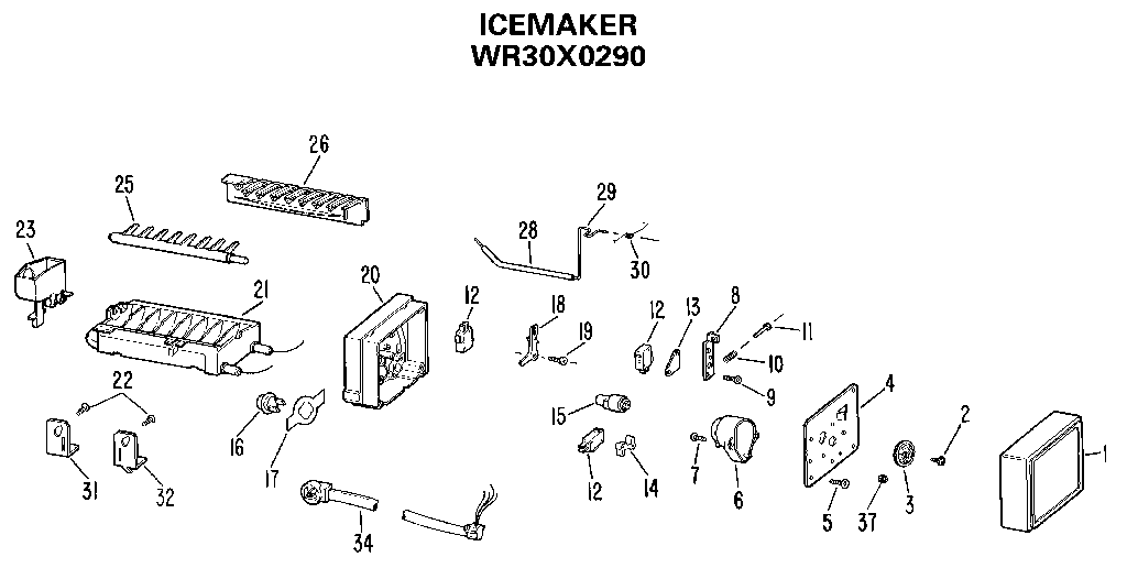 Kenmore 3639532720 icemaker diagram