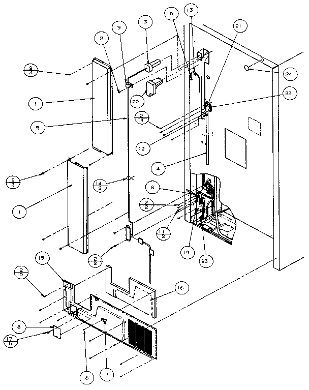 Amana TS18RB-P1158403W cabinet back diagram