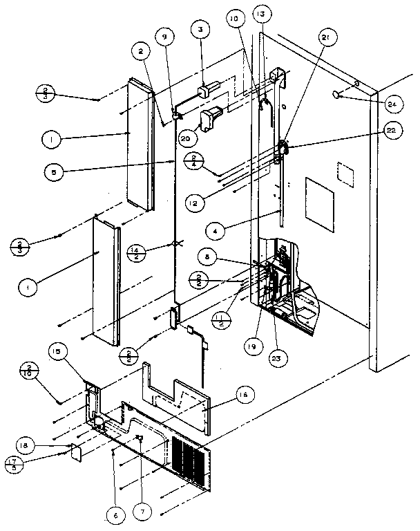 Amana TX18R-P1158404W cabinet back diagram