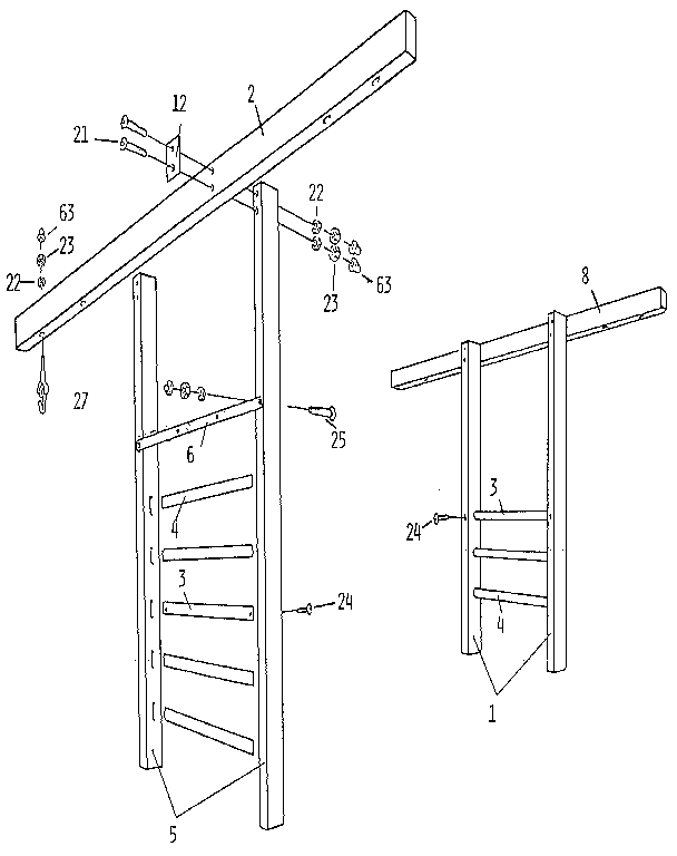 Sears 37210 ladder assembly diagram