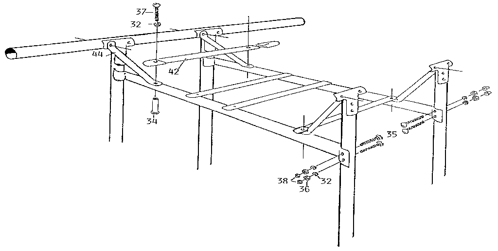 Sears 7868152 ladder frame assembly diagram