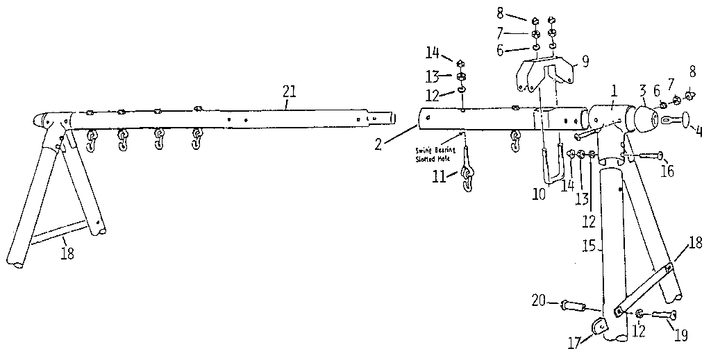 Sears 7868152 a-frame assembly diagram