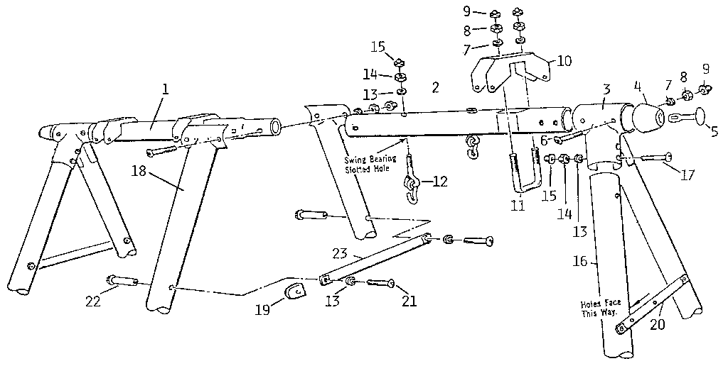 Sears 62739 a-frame assembly diagram