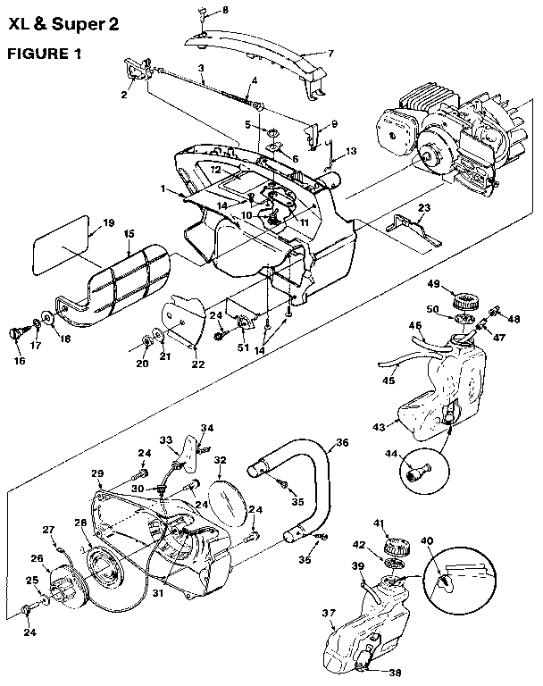 Homelite UT-10655 figure 1 diagram