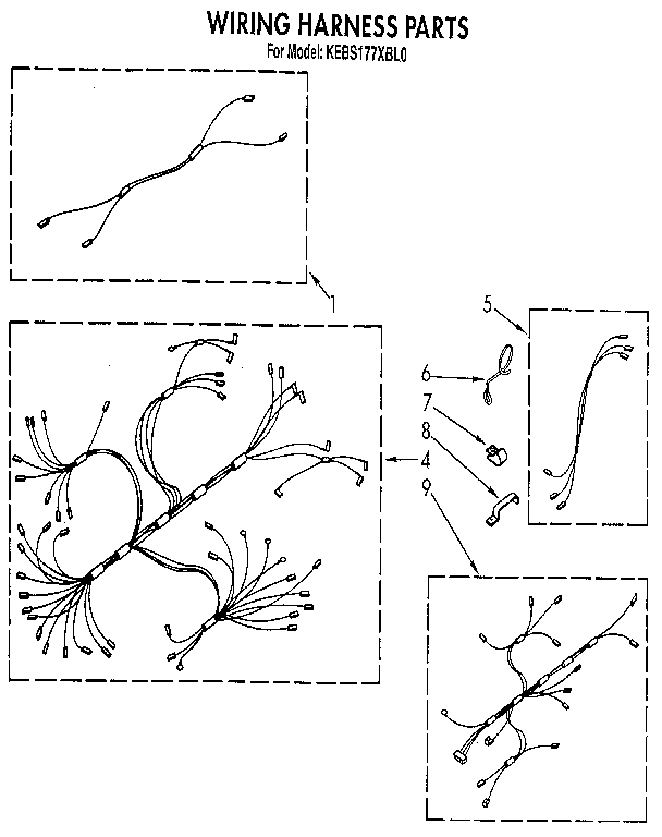 KitchenAid KEBS177XBL0 wiring harness diagram