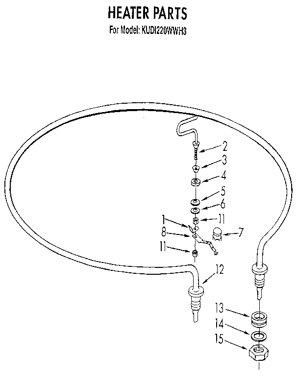 KitchenAid KUDI220WWH3 heater diagram