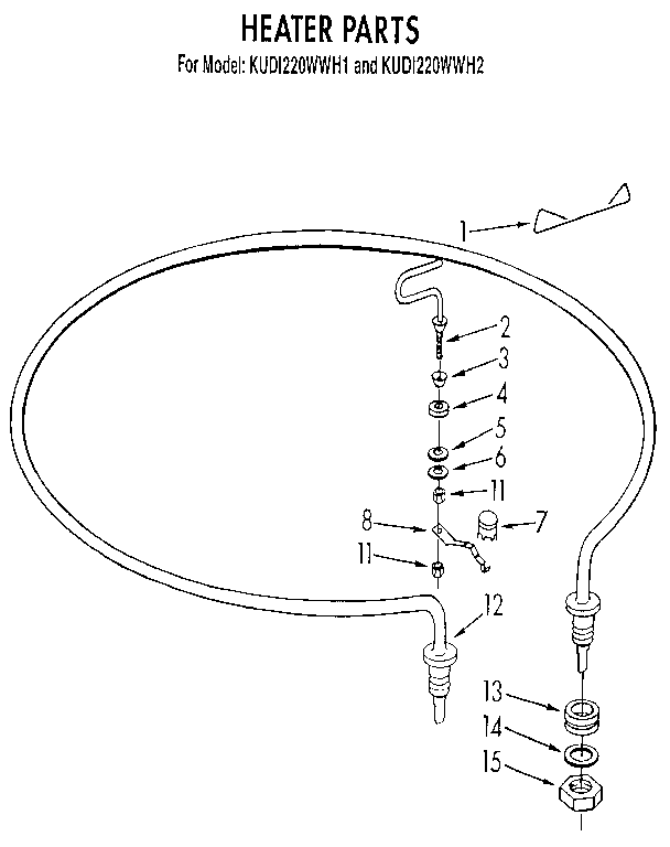 KitchenAid KUDI220WWH1 heater diagram