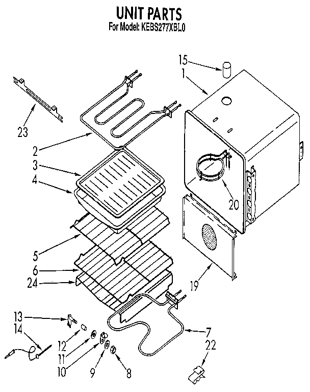 KitchenAid KEBS277XBL0 unit diagram