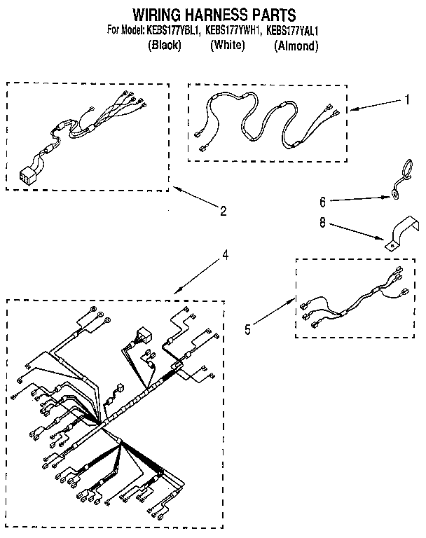 KitchenAid KEBS177YAL1 wiring harness diagram