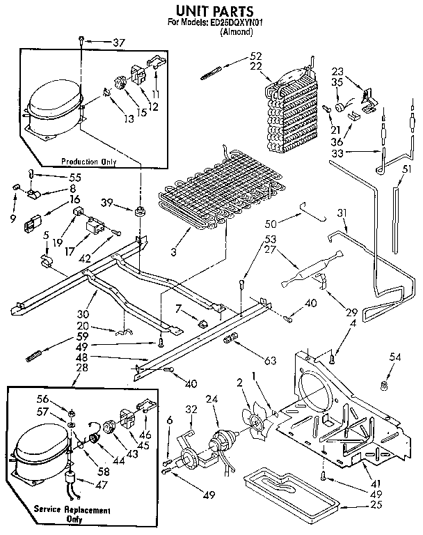 Whirlpool ED25DQXYN01 unit diagram