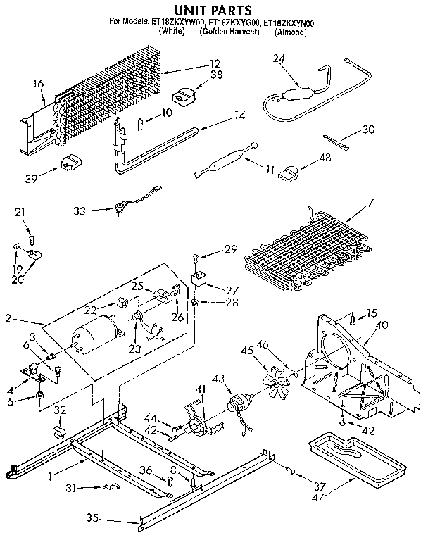 Whirlpool ET18ZKXYW00 unit diagram