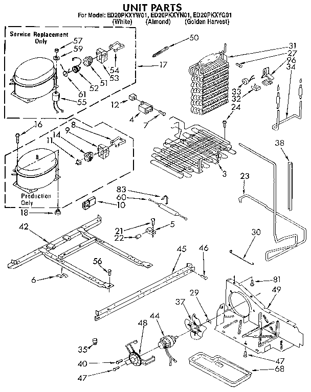Whirlpool ED20PKXYW01 unit diagram