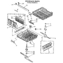 Whirlpool DU8950XX0 dishrack diagram