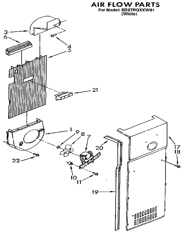 Whirlpool ED27RQXXW01 air flow diagram