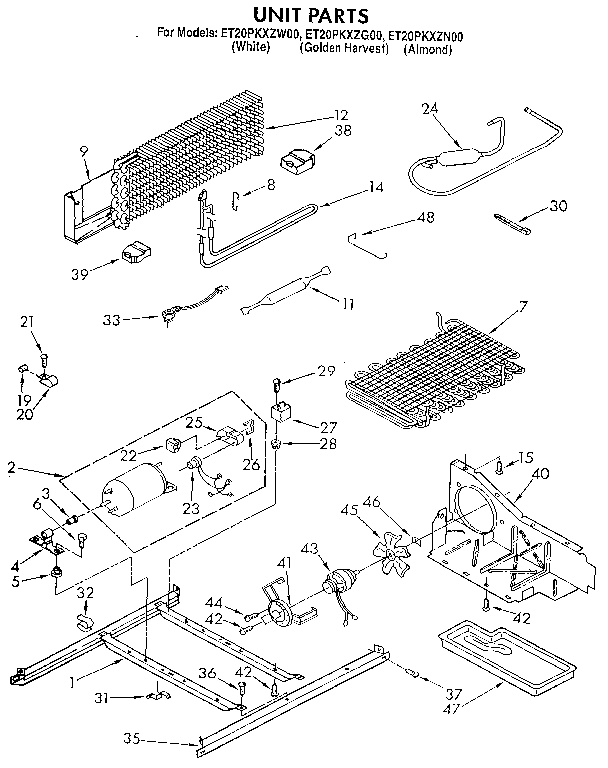 Whirlpool ET20PKXZW00 unit diagram