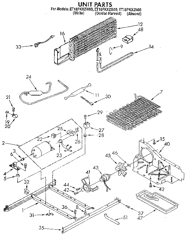 Whirlpool ET18PKXZN00 unit diagram