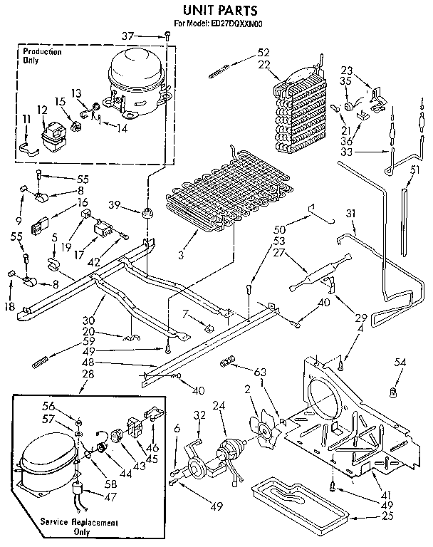 Whirlpool ED27DQXXN00 unit diagram