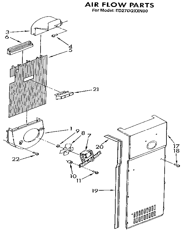 Whirlpool ED27DQXXN00 air flow diagram