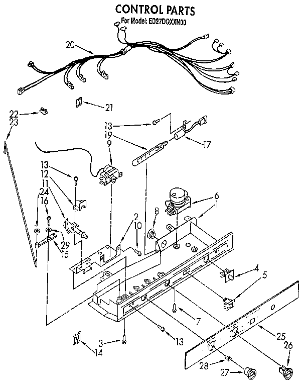 Whirlpool ED27DQXXN00 control diagram