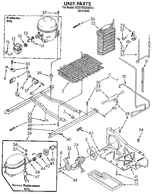 Whirlpool ED27DQXXN01 unit diagram