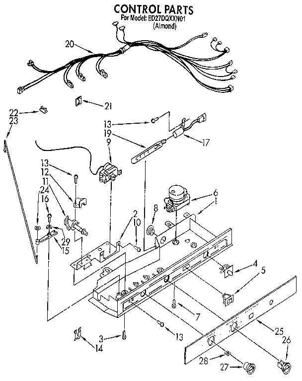 Whirlpool ED27DQXXN01 control diagram