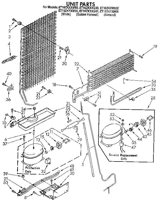 Whirlpool ET16ZKXXG00 unit diagram