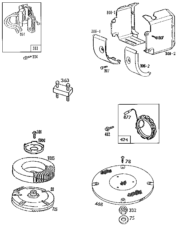 Craftsman 917255970 blower housing and stator diagram