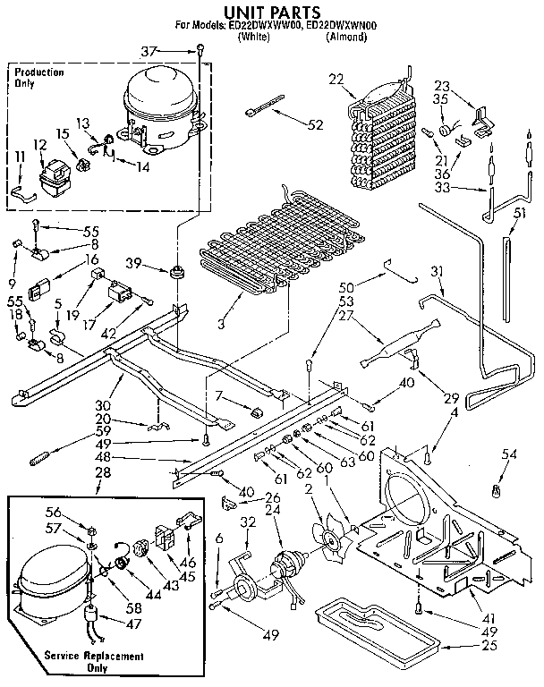 Whirlpool ED22DWXWW00 unit diagram