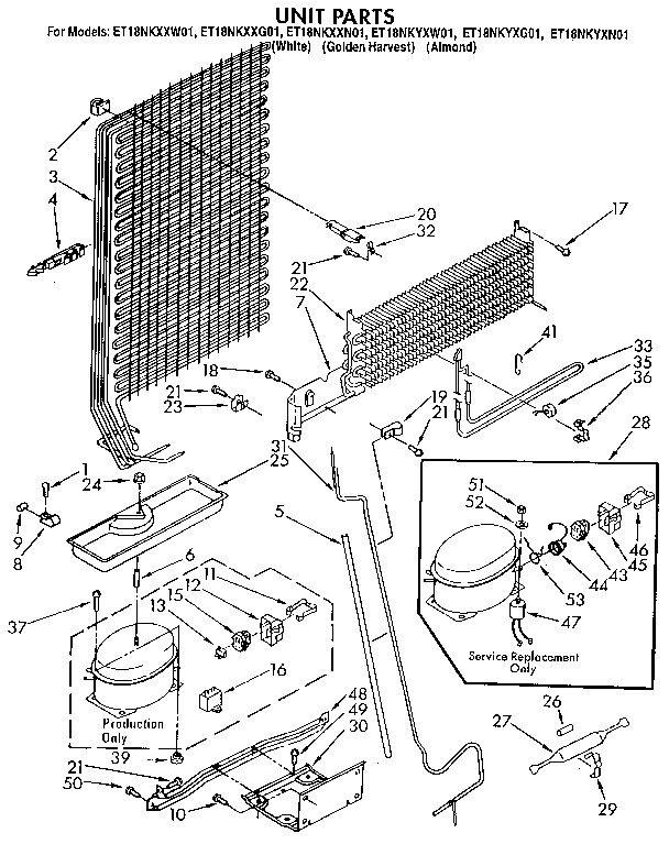 Whirlpool ET18NKXXW01 unit diagram