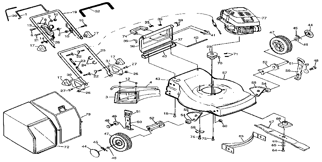 Craftsman 917373491 main frame diagram