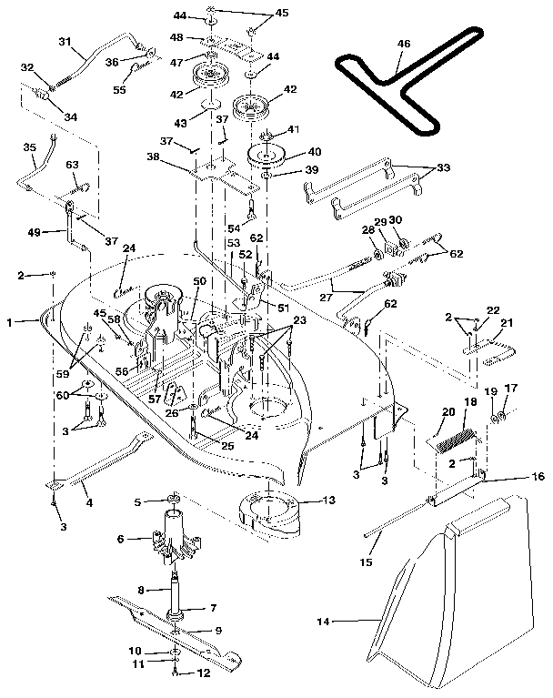 Craftsman 917256922 mower deck diagram