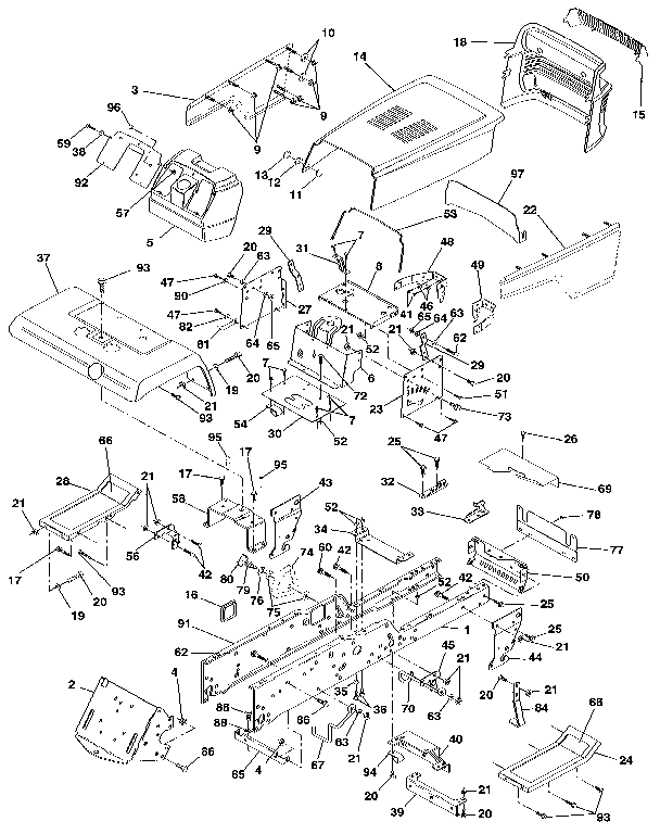 Craftsman 917255970 chassis and enclosures diagram