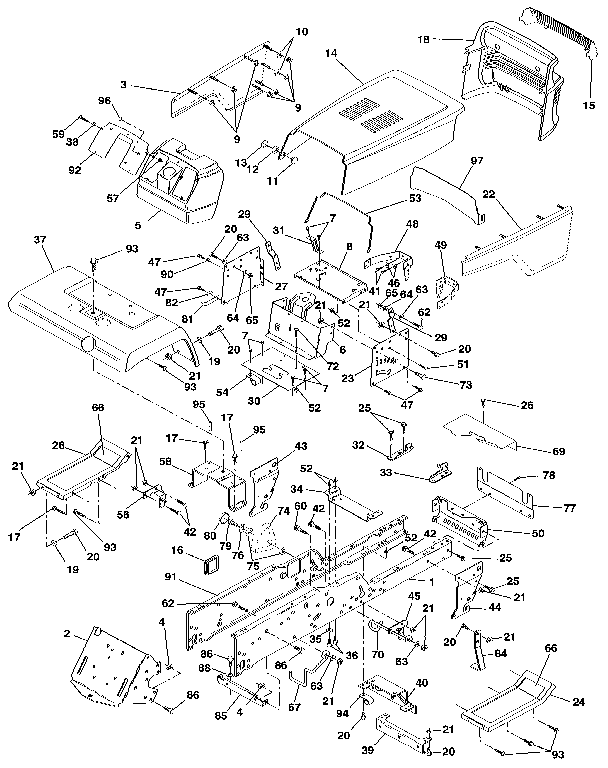 Craftsman 917255980 chassis and enclosures diagram