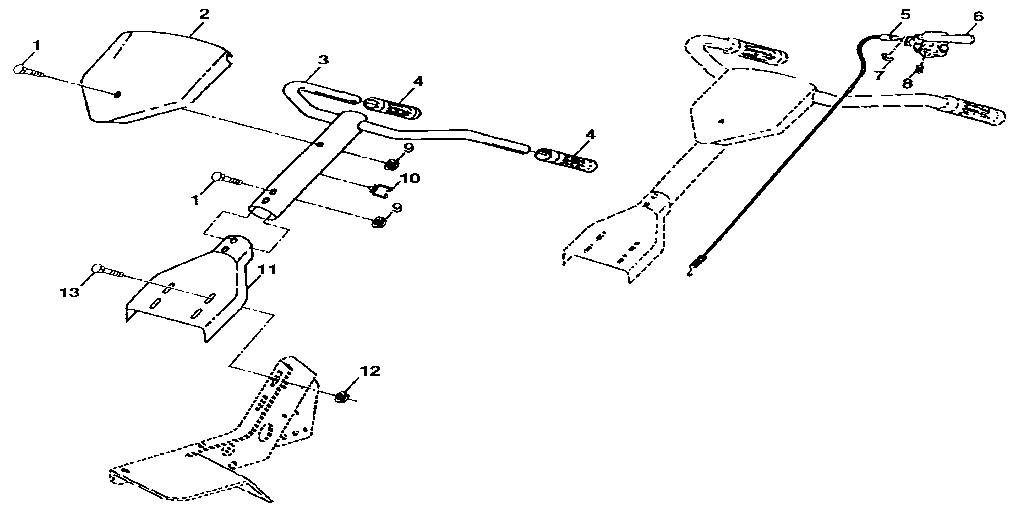 Craftsman 917298333 handle assembly diagram