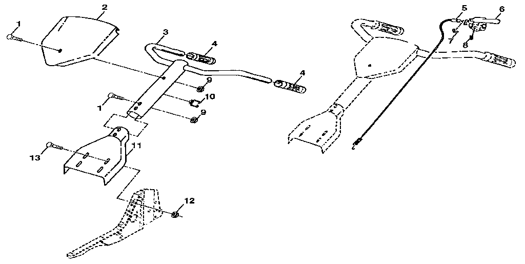 Craftsman 917298353 handle assembly diagram