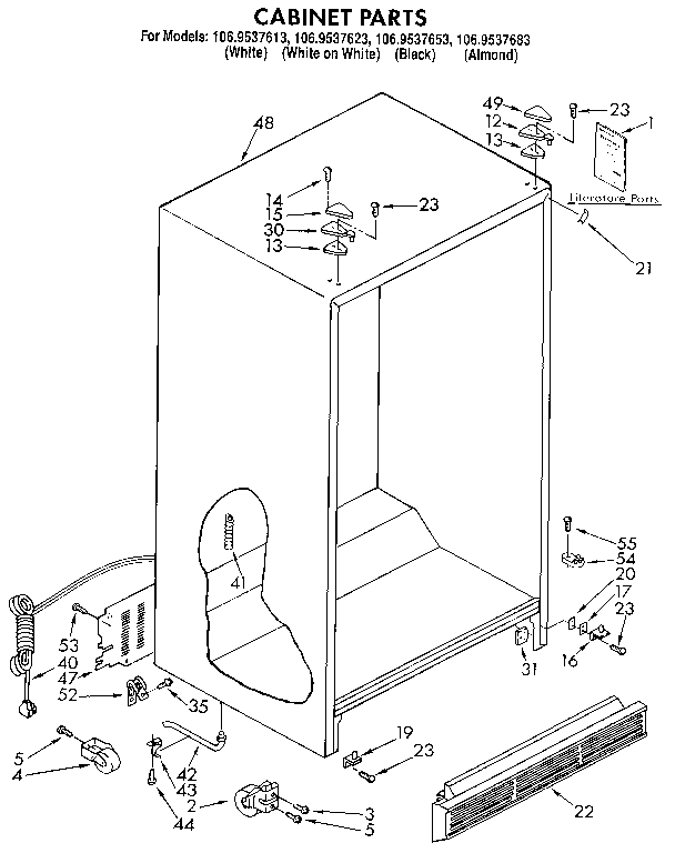 Kenmore 1069537683 cabinet diagram