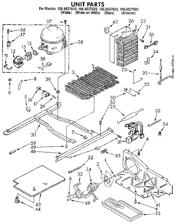 Kenmore 1069537683 unit diagram