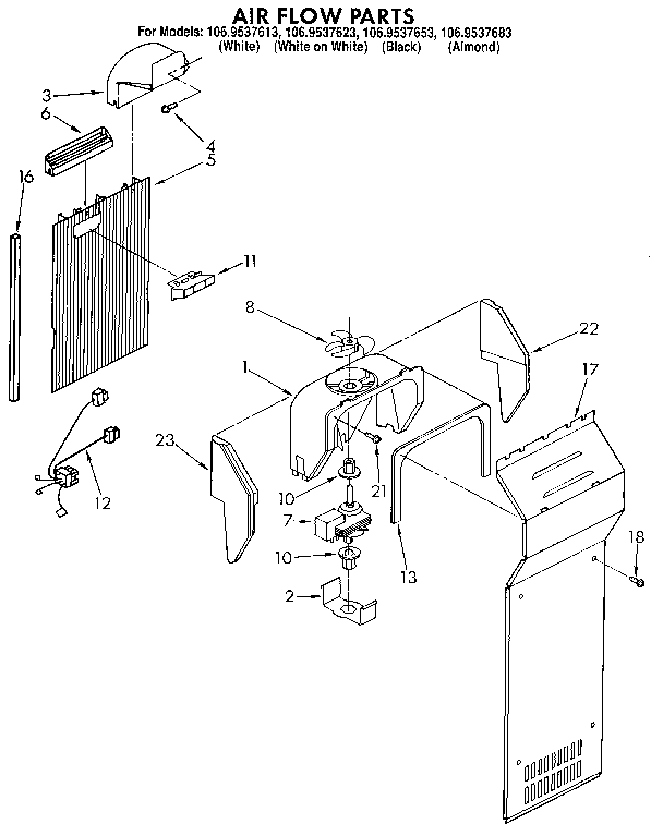 Kenmore 1069537683 air flow diagram
